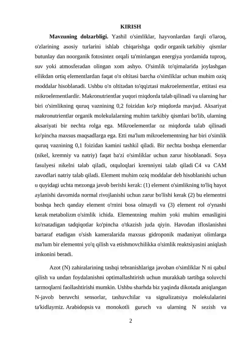 AZOTLI O'G'ITLAR; TURLARI, OLINISHI, XUSUSIYATLARI, QO'LLASH ME'YORLARI, MUDDATLARI VA USULLARI 2