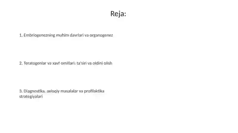 Odamlar Embriologiyasi Qaltis Davrlari 2