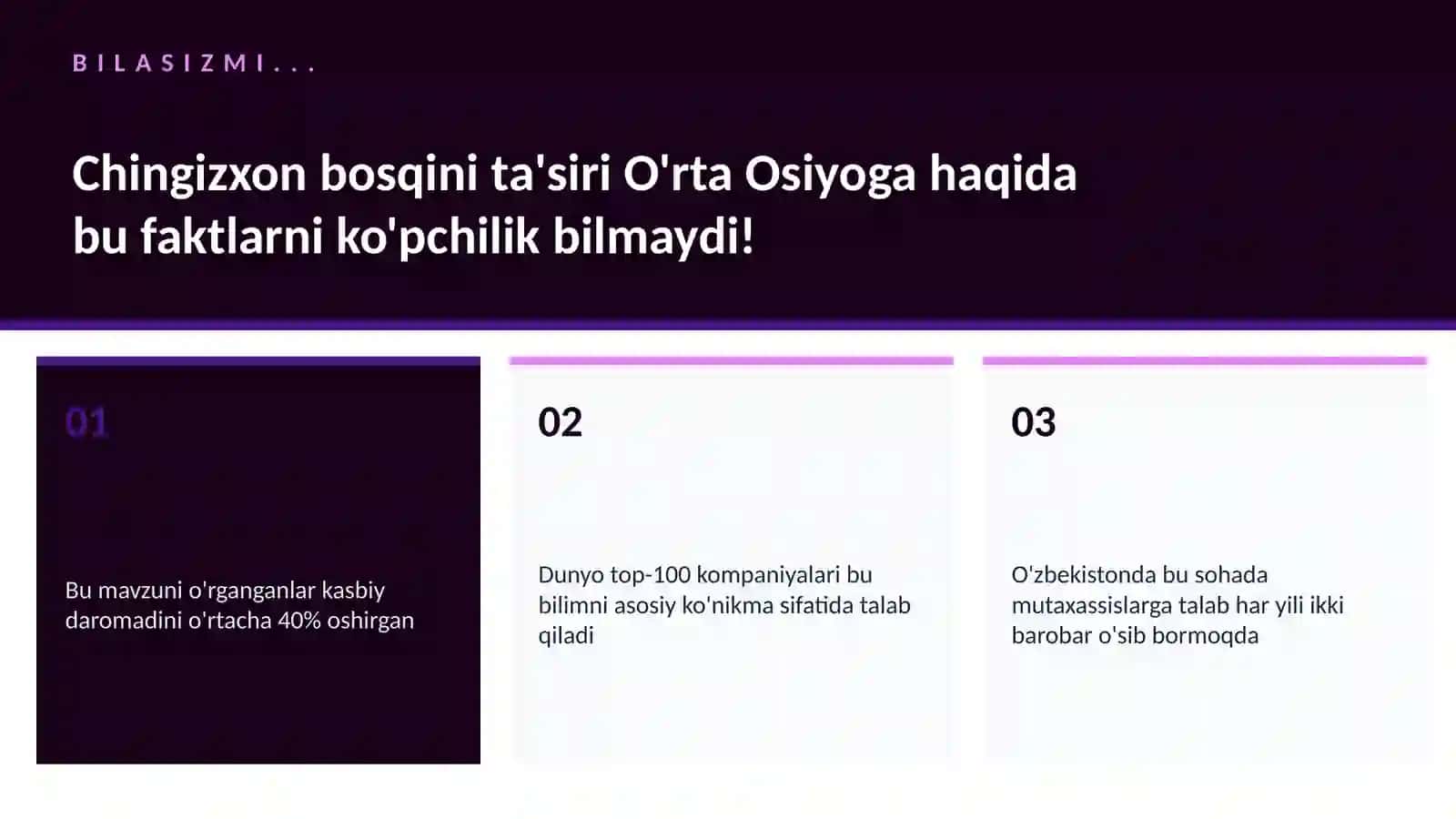 Chingizxon bosqini ta'siri O'rta Osiyoga 2