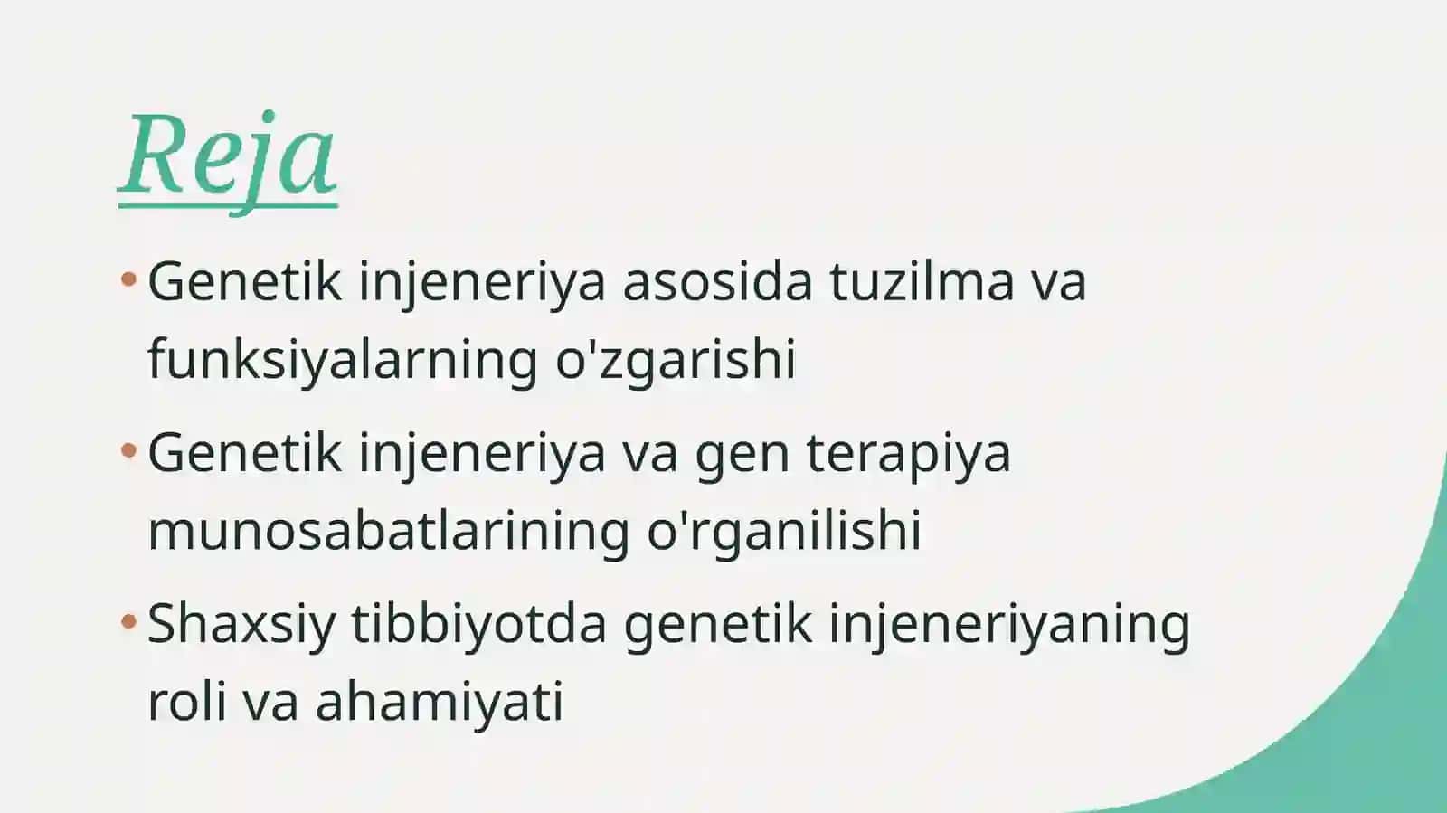 Gen injeneriya va uning meditsina amaliyotida qo'llanilishi 2