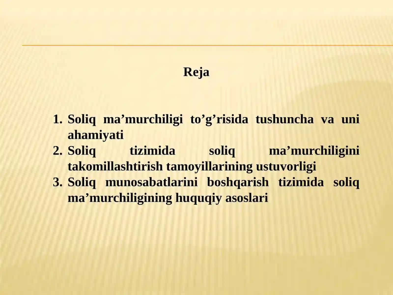 Soliq ma’muriyatining tashkiliy-va huquqiy asoslari 2