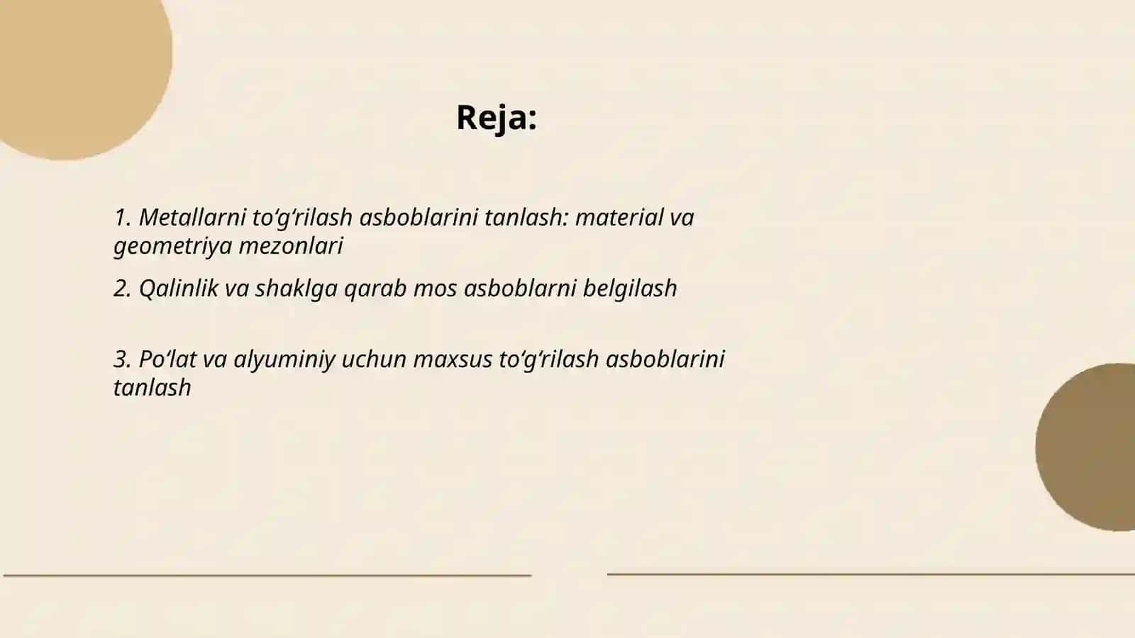 Metallar to‘g‘rilash asboblarini tanlash 2