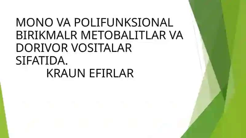 Mono va polifunksional birikmalar, metabolitlar va dorivor vositalar sifatida. Kraun efirlar 2