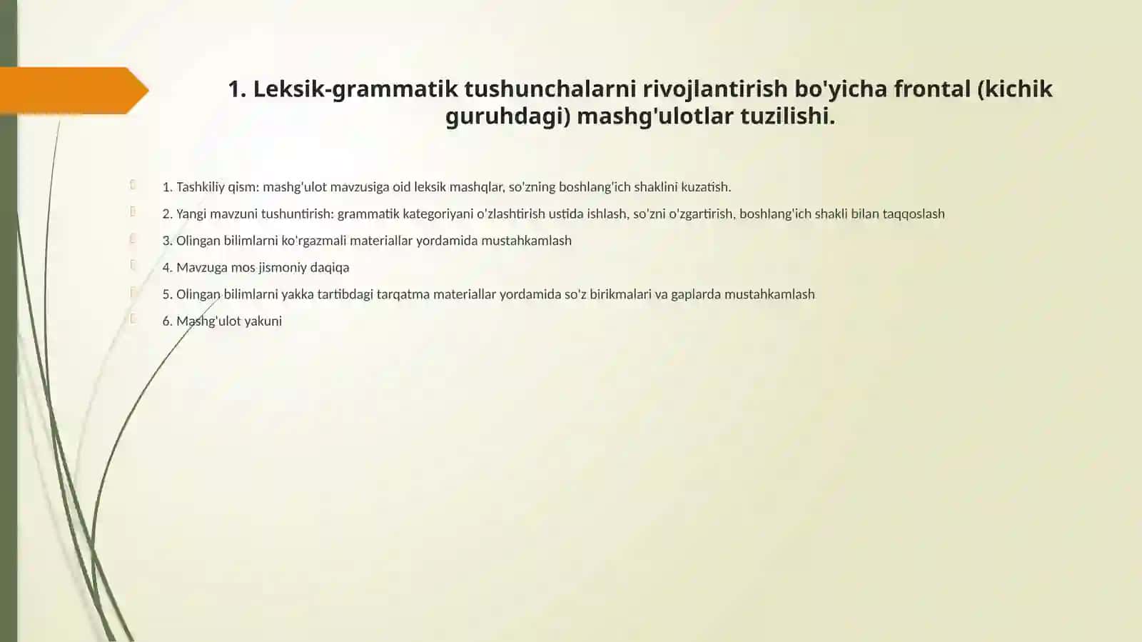 Logopediya va nutq ko'nikmalarini rivojlantirish 2