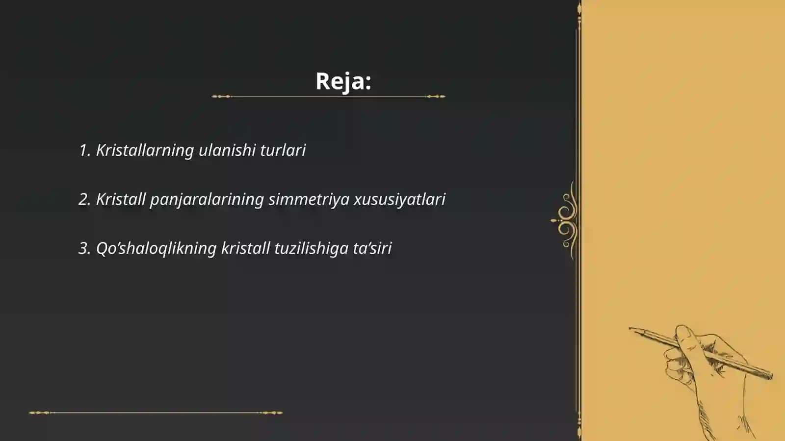 Kristallarning ulanishi 2