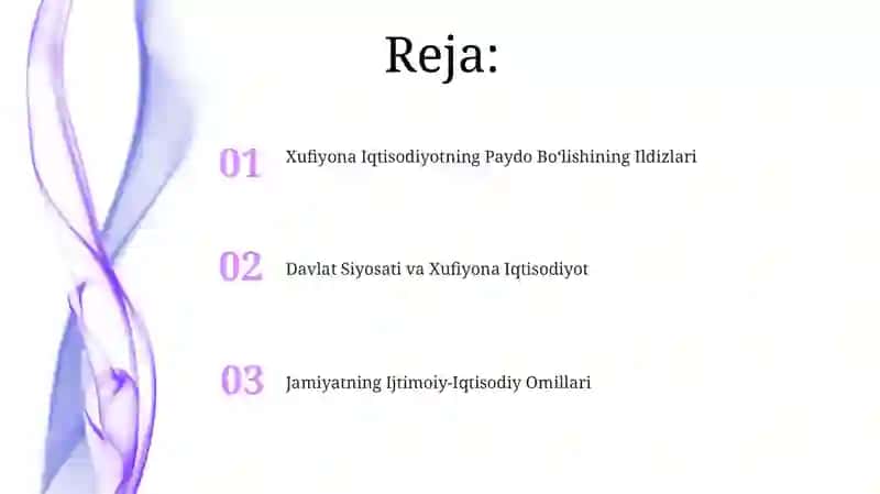 Xufiyona iqtisodiyotning kelib chiqish sabablari 2
