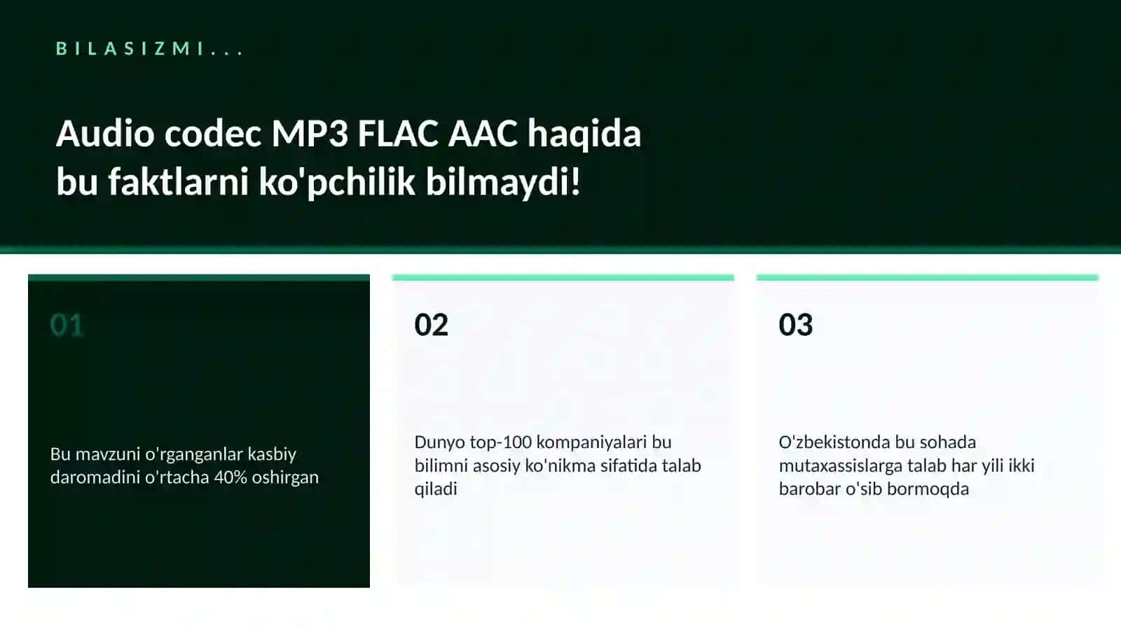 MUSIQA VA AUDIO TEXNOLOGIYALAR 2
