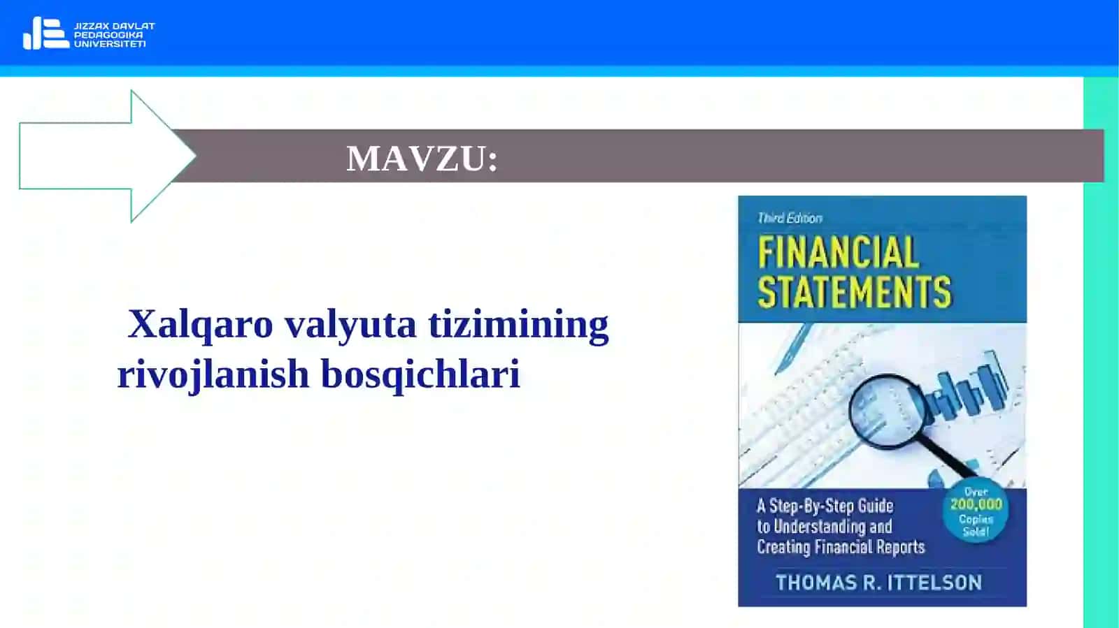 Xalqaro valyuta tizimining rivojlanish bosqichlari 2