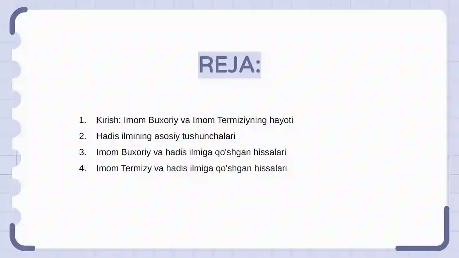 Imom Buxoriy va Imom Termiziyning hadis ilmiga qoʻshgan hissalarini qiyosiy tahlili 2