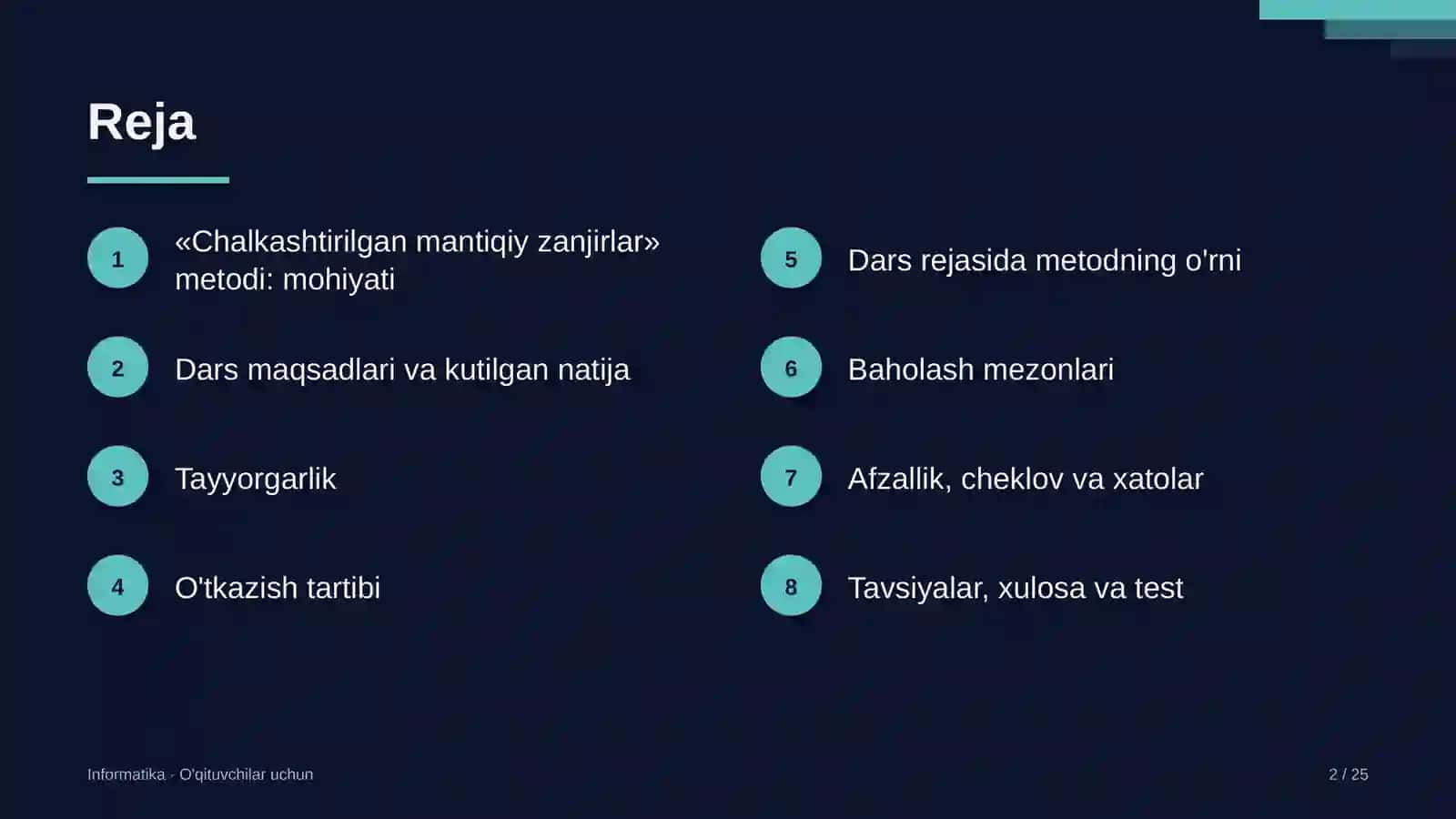 informatika darslarida chalkashtirilgan mantiqiy zanjirlar metodidan foydalanish 8980 2