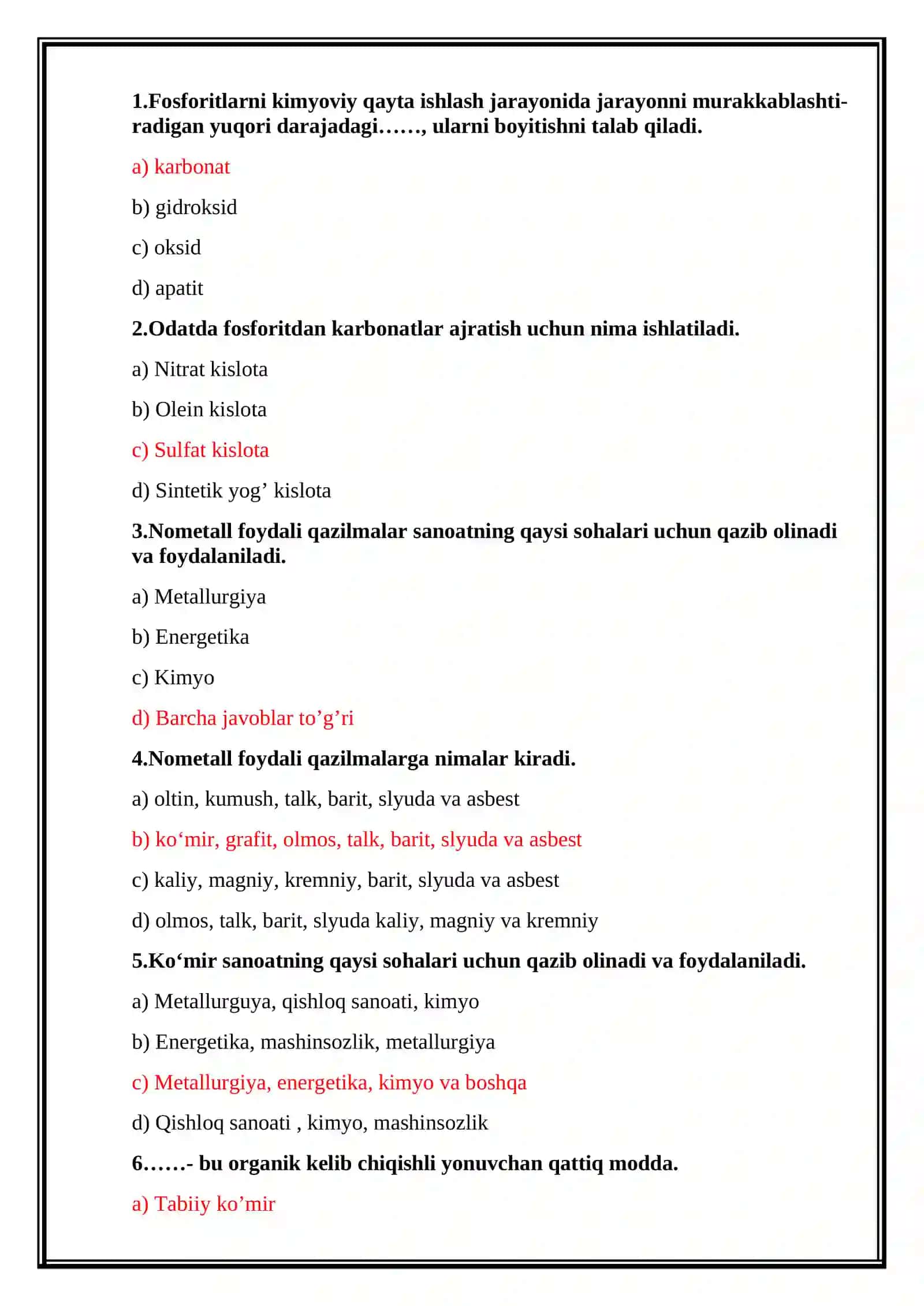 Nometall rudalarni boyitish texnologiyasi 2