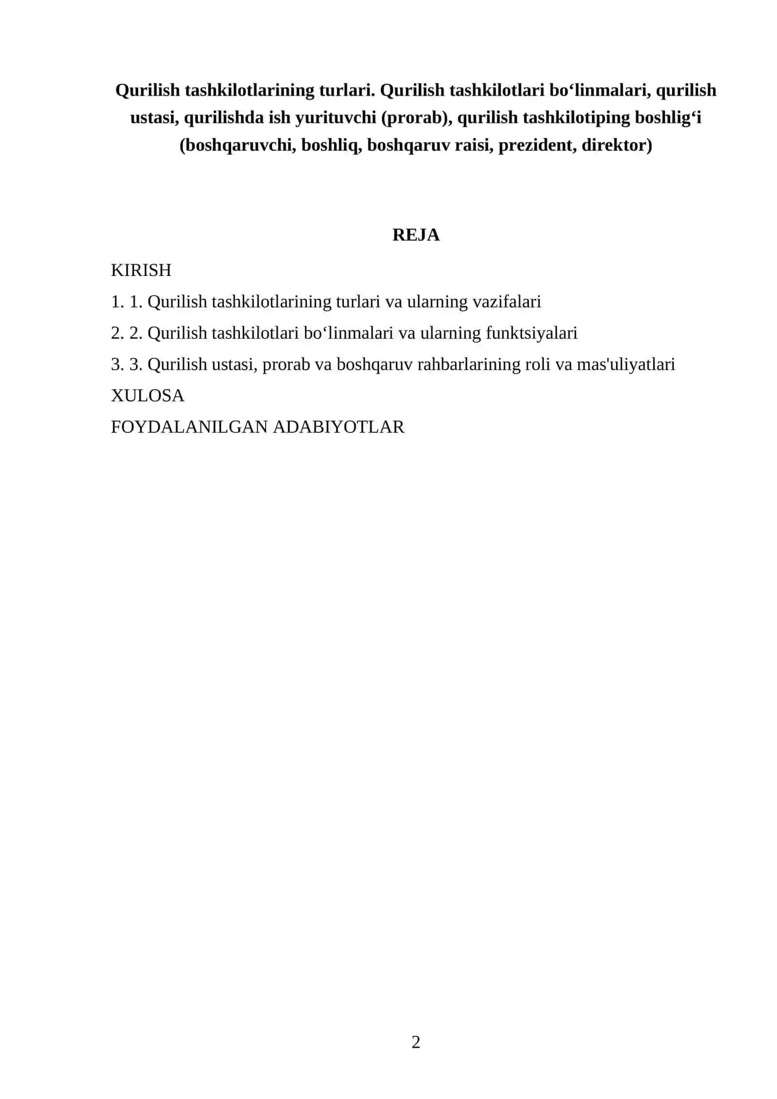 Qurilish Tashkilotlari 2