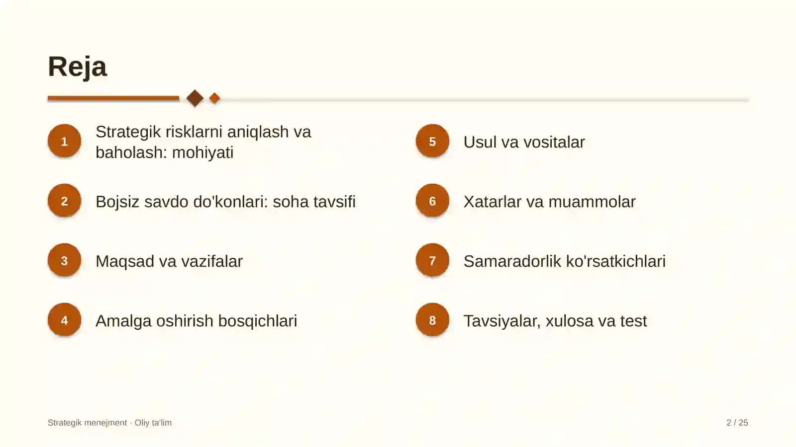 Strategik Menejment · Oliy Taʼlim 2