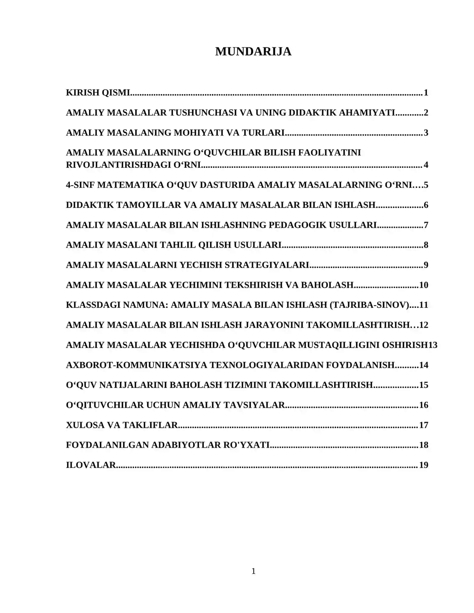 4-sinf matematika darslarida amaliy masalalar bilan ishlashga o‘rgatish usullari 2