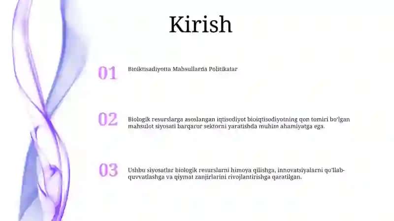 Bioiqtisodiyotda Mahsulot Siyosati 2