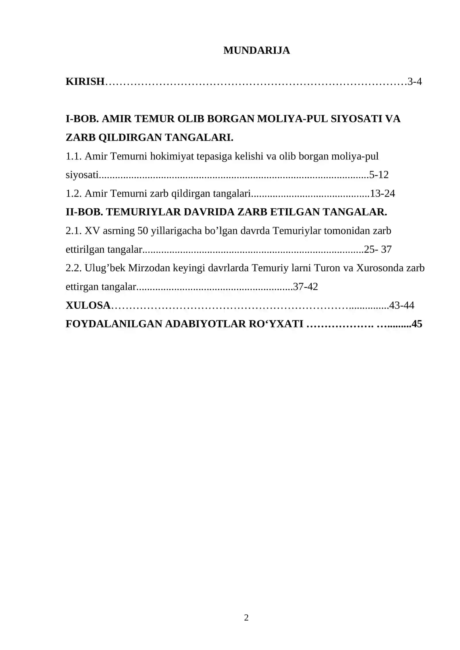 "Amir Temur davlatida zarb etilgan tangalar" 2