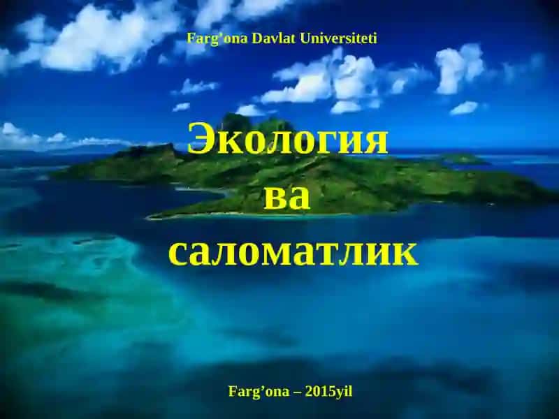 Ekologiya fani 2