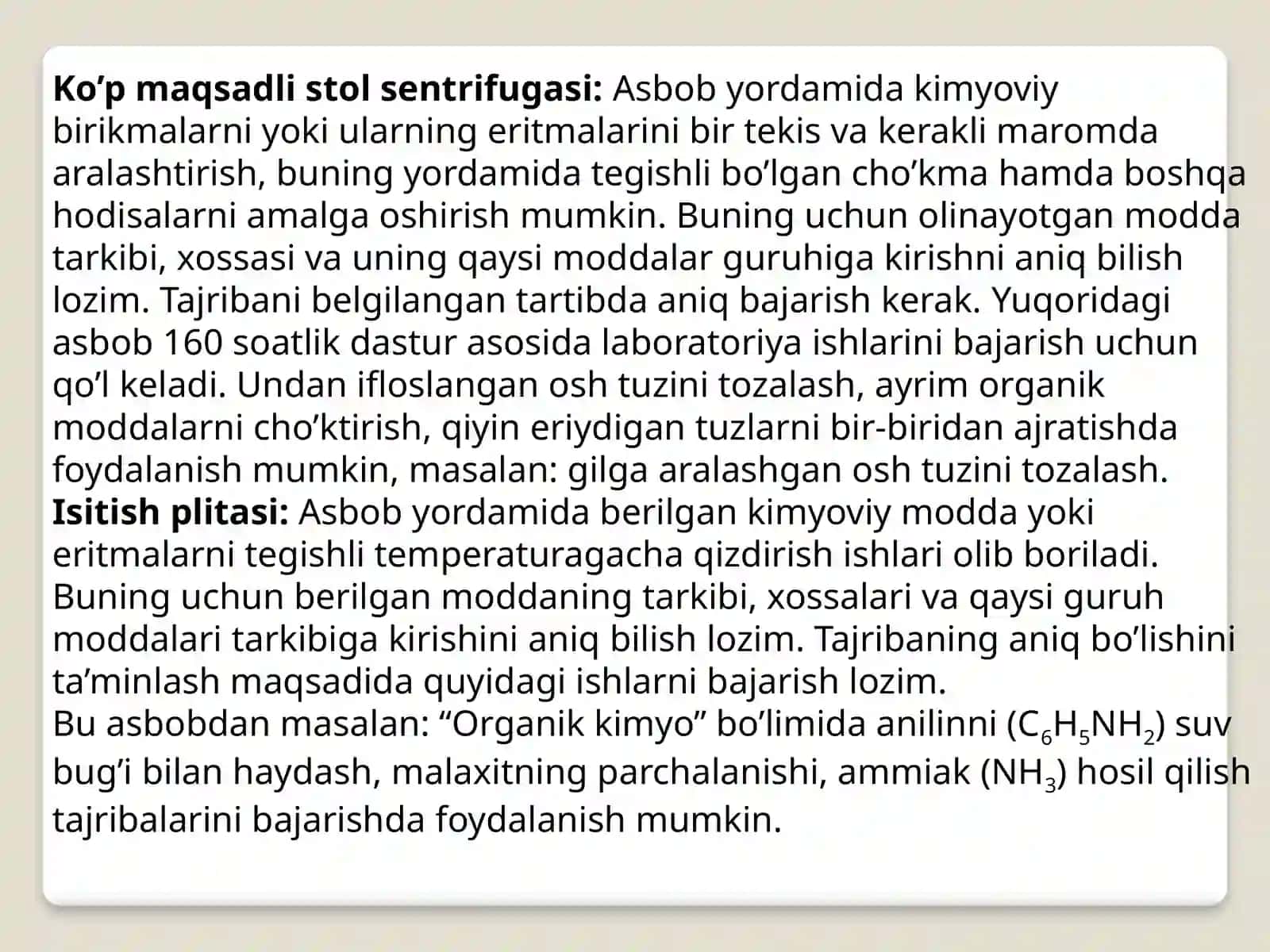 Kimyo laboratoriya xonasining mebellari va jixozlari 2