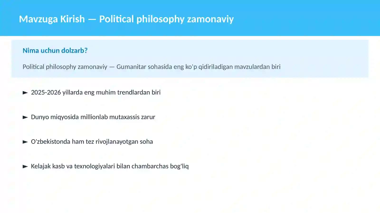 Political philosophy zamonaviy 2
