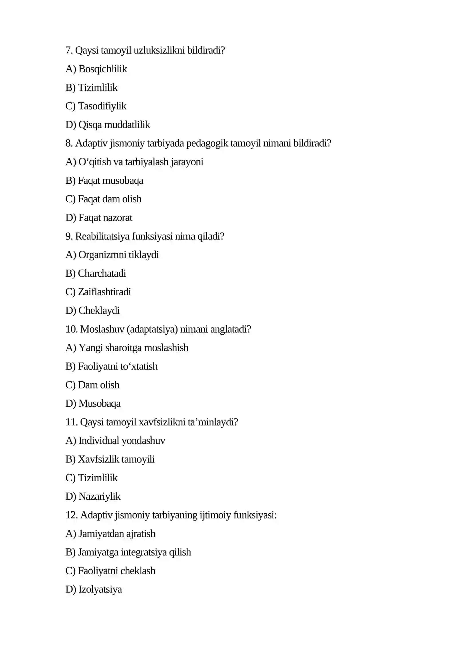 Adaptiv jismoniy tarbiya tamoyillari va funksiyalari 2