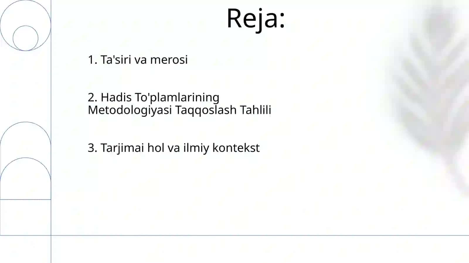 Imom Buxoriy va Imom Termiziyning hadis ilmiga qo'shgan hissalarini qiyosiy tahlili 2