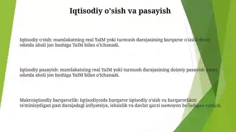 Iqtisodiyotning Siklligi. Makroiqtisodiy Barqarorlik. 2