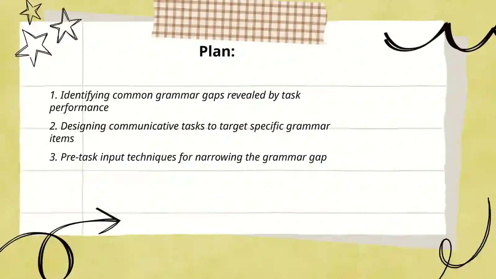 Addessing the grammar gap in task work 2