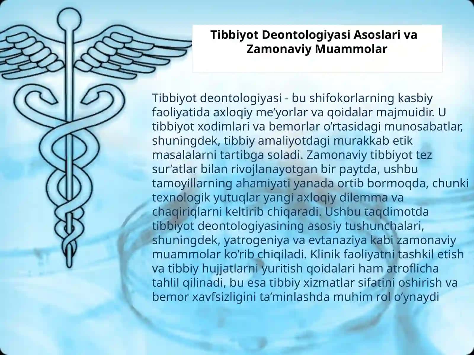 Tibbiyot Deontologiyasi Asoslari 2