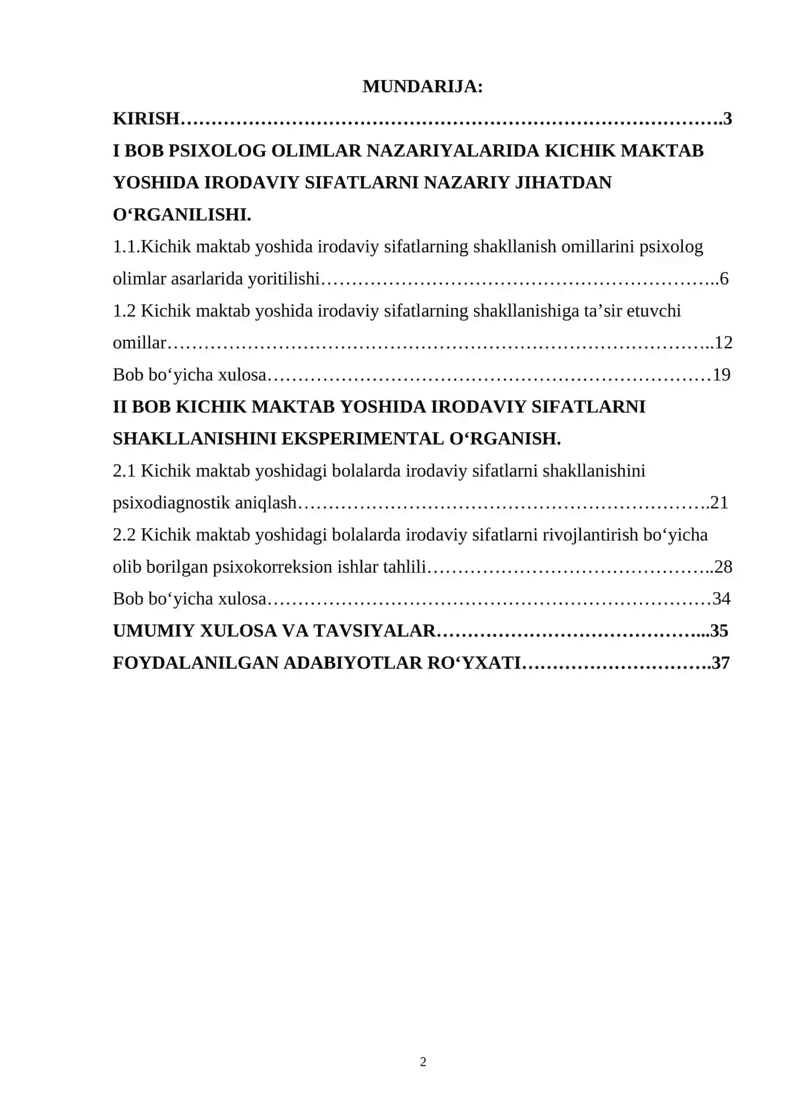 KICHIK MAKTAB YOSHIDA IRODAVIY SIFATLARNING SHAKLLANISH OMILLARI 2