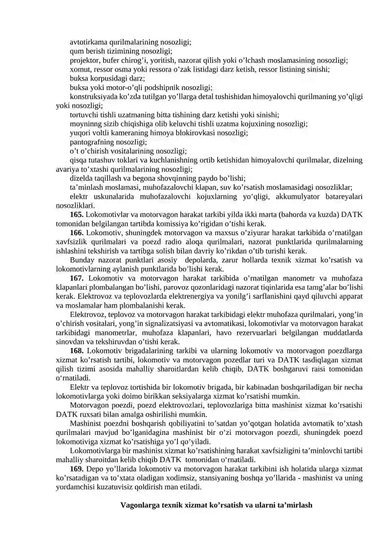 Harakat tarkibining texnik xizmat ko’rsatish va ta’mirlash 2