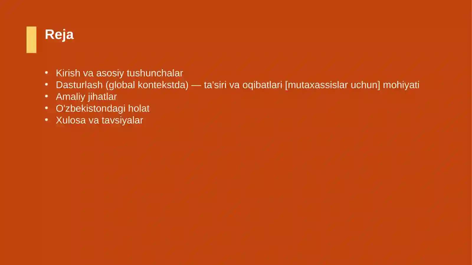Dasturlash (global kontekstda) — ta'siri va oqibatlari [mutaxassislar uchun] 2