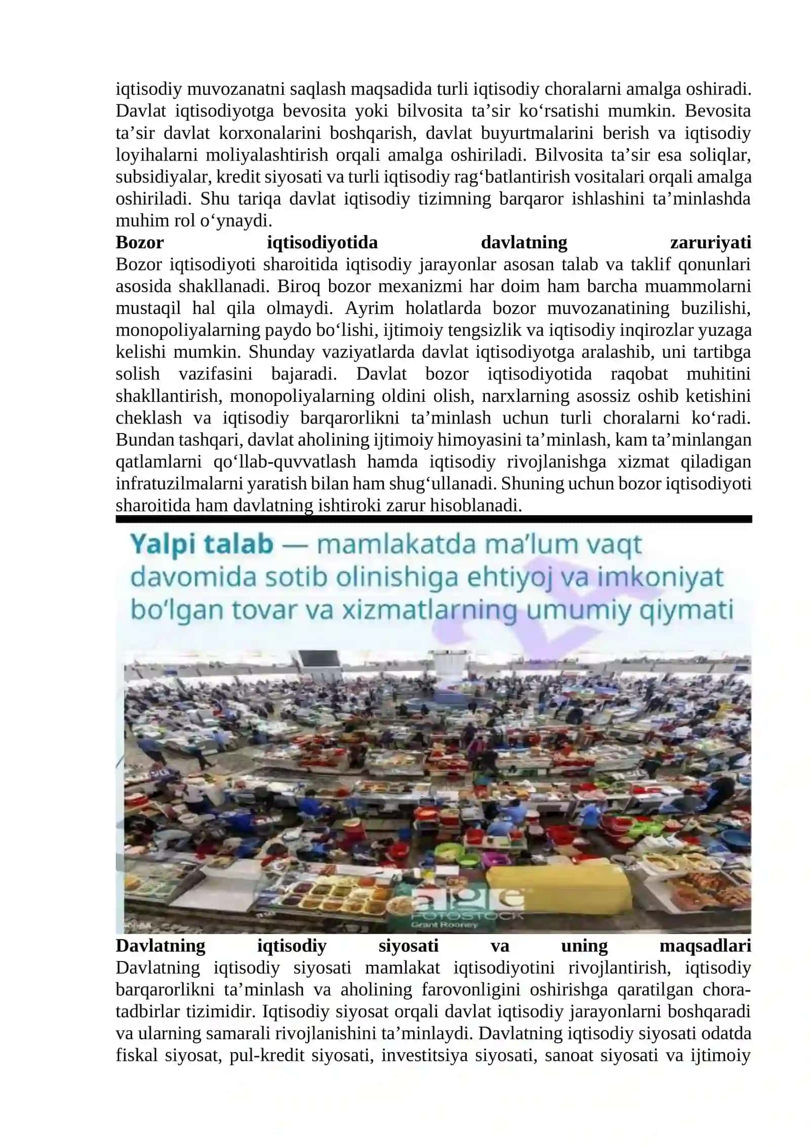 Davlatning iqtisodiyotdagi ro‘li 2