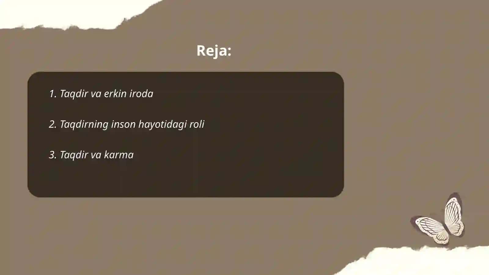 Taqdir va erkin iroda 2