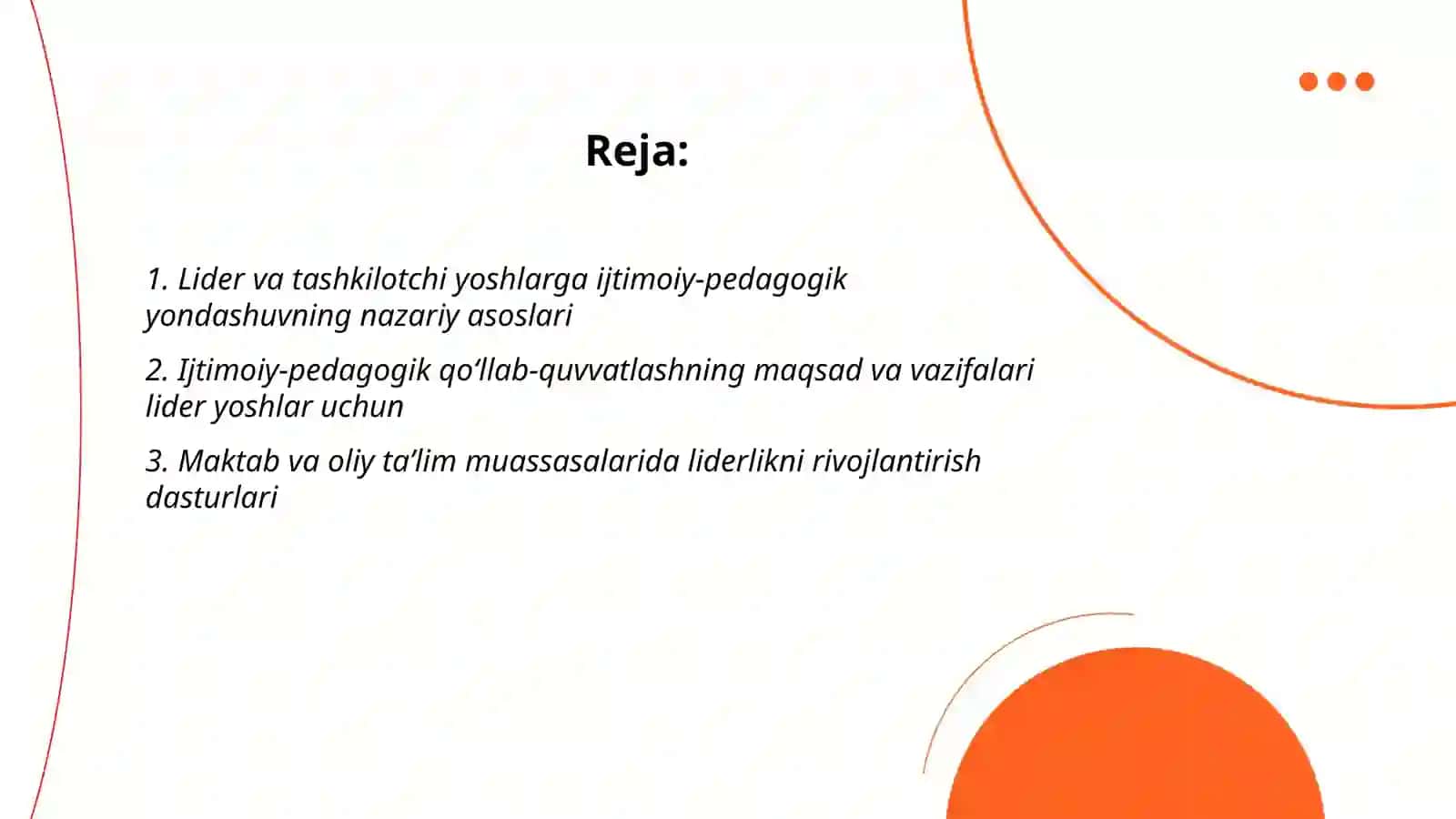 Lider va tashkilotchi yoshlarni ijtimoiy pedagogik qoʻllab quvvatlash 2
