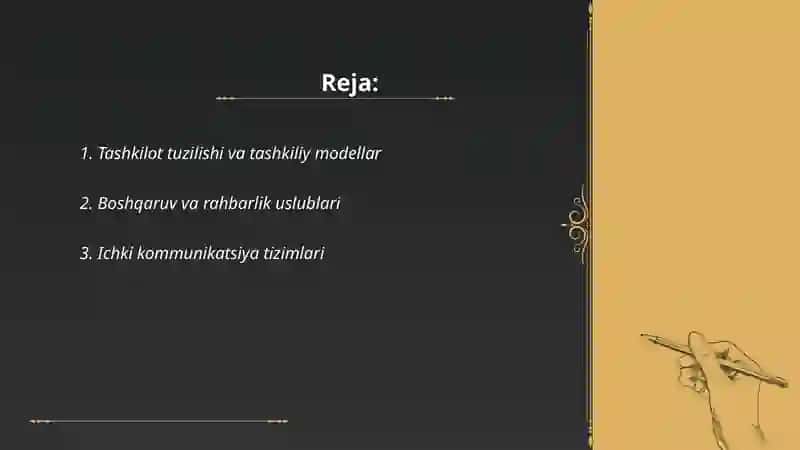 Tashkilotlarning ichki muhiti 2
