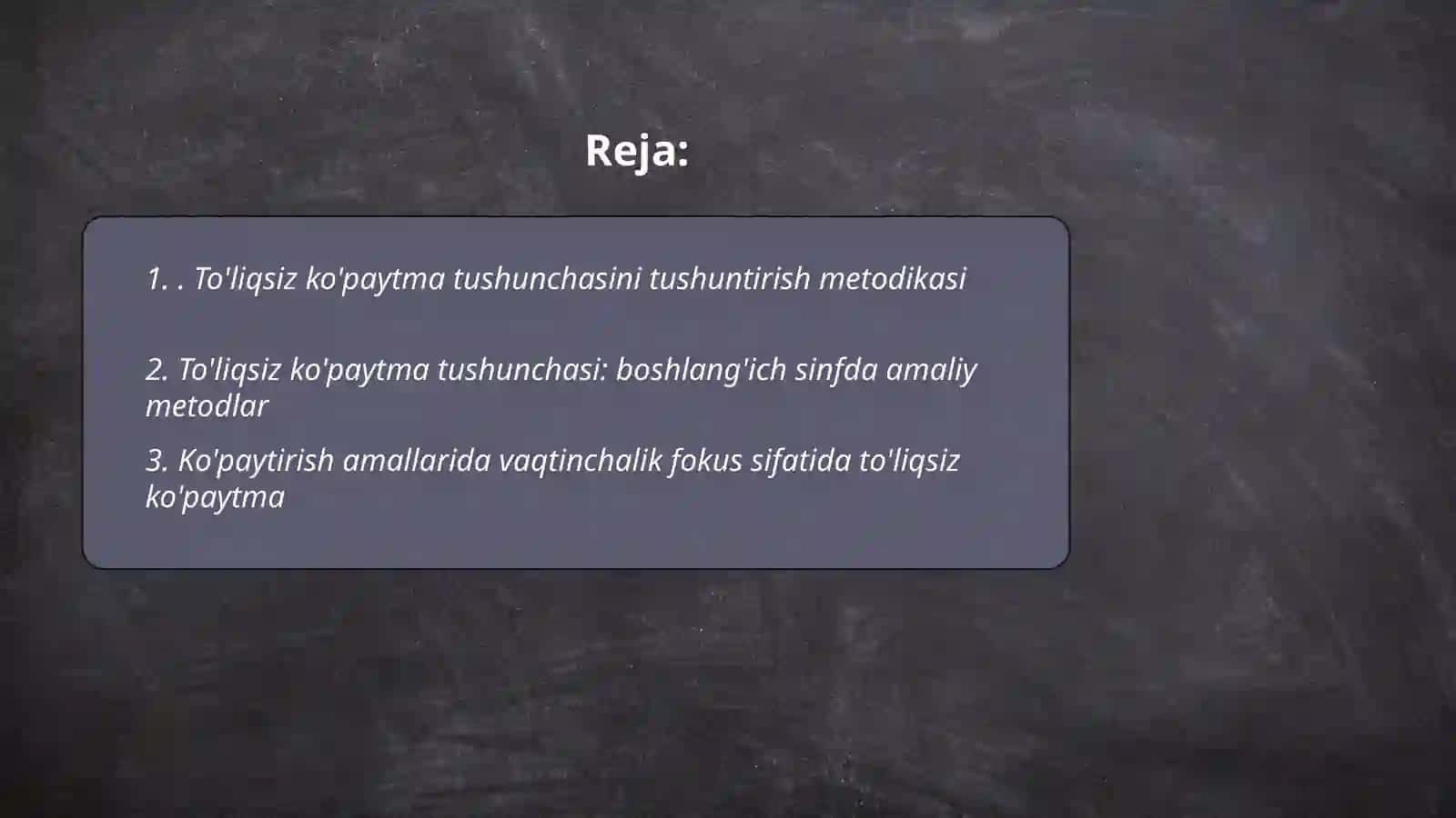 Boshlang'ich sinf o'quvchilarida to'liqsiz ko'paytma tushunchasini shakllantirish metodikasi 2