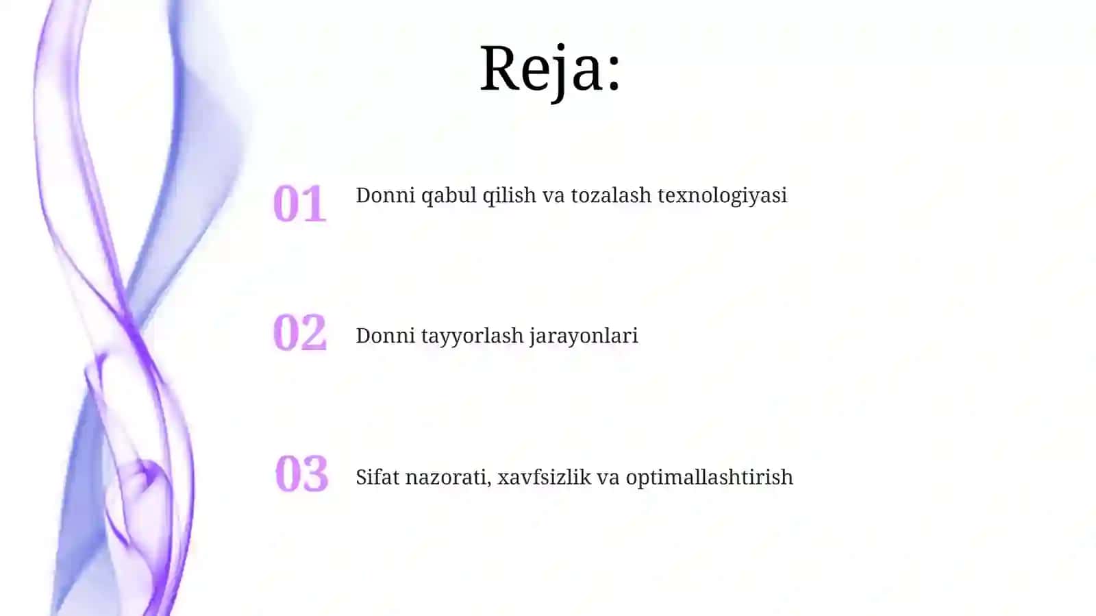 Dontortishbo'limigadonnitayyorlashvatozalashningtexnologikjarayonlarnituzish 2
