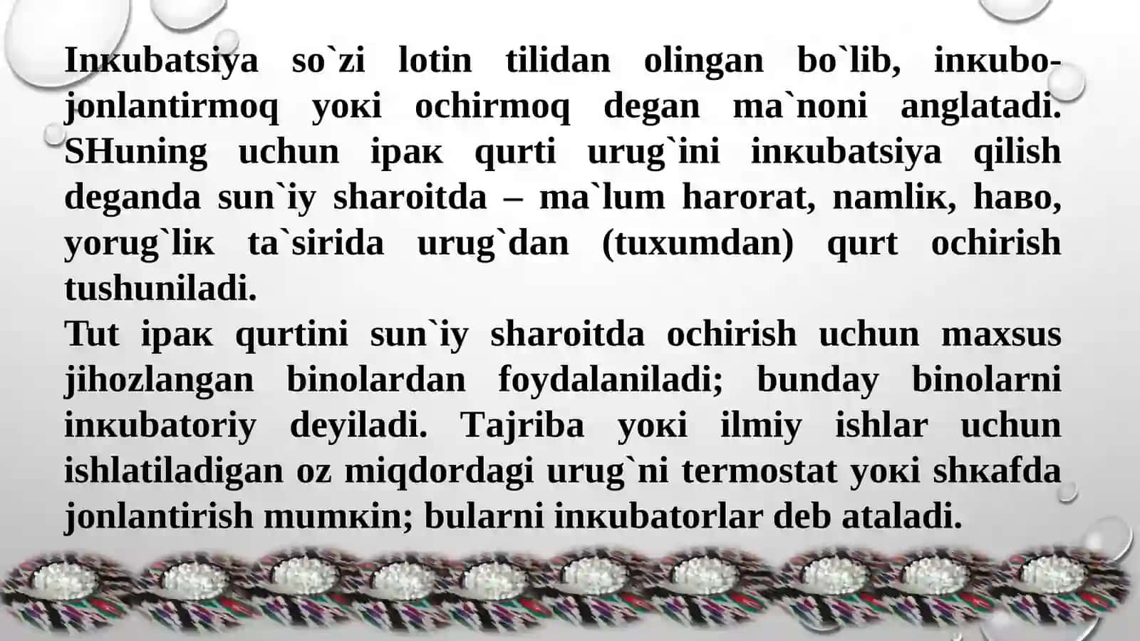 Ipak qurtini jonlantirish usullari va jonlangan qurtlarni tarqatish tartibi 2