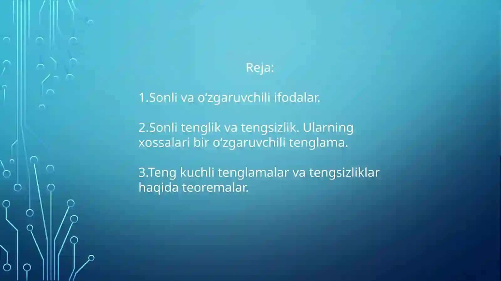 Tenglik, tengsizlik va tenglamalar 2