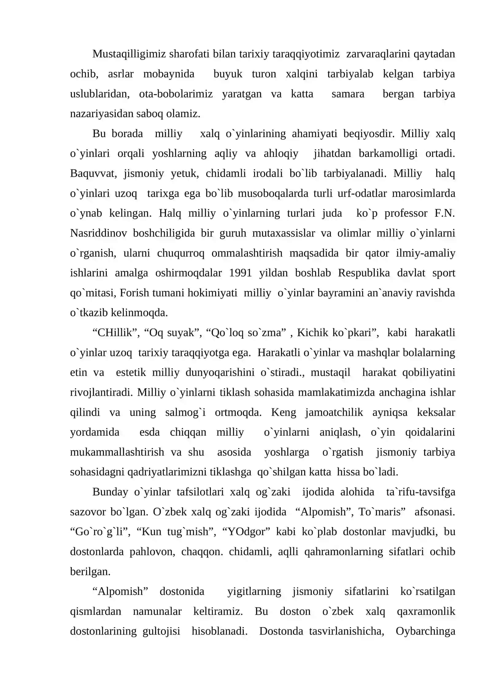 Milliy o`yinlarning tarbiyaviy ta`siri 2