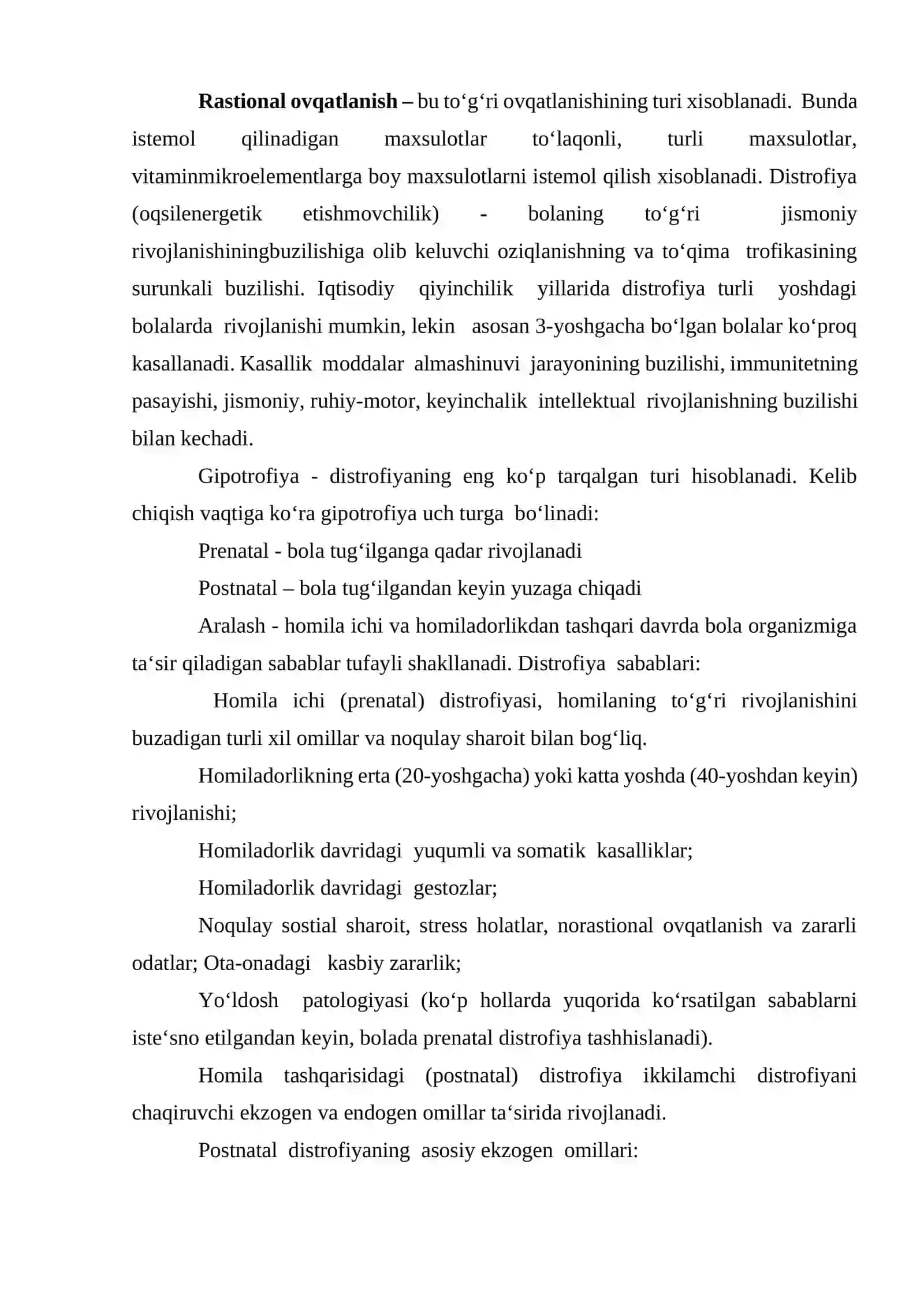 Oilada go’daklar bilan ishlash tartibi 2