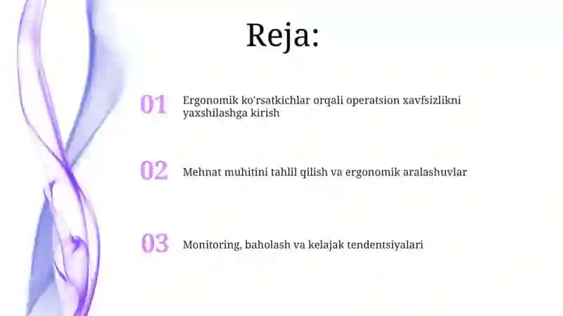 Ergonomik ko'rsatkichlar yordamida faoliyatxavfsizligini yaxshilash 2