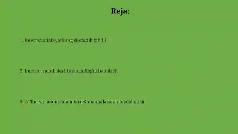 Internet adabiyotining sintaktik tahlili 2
