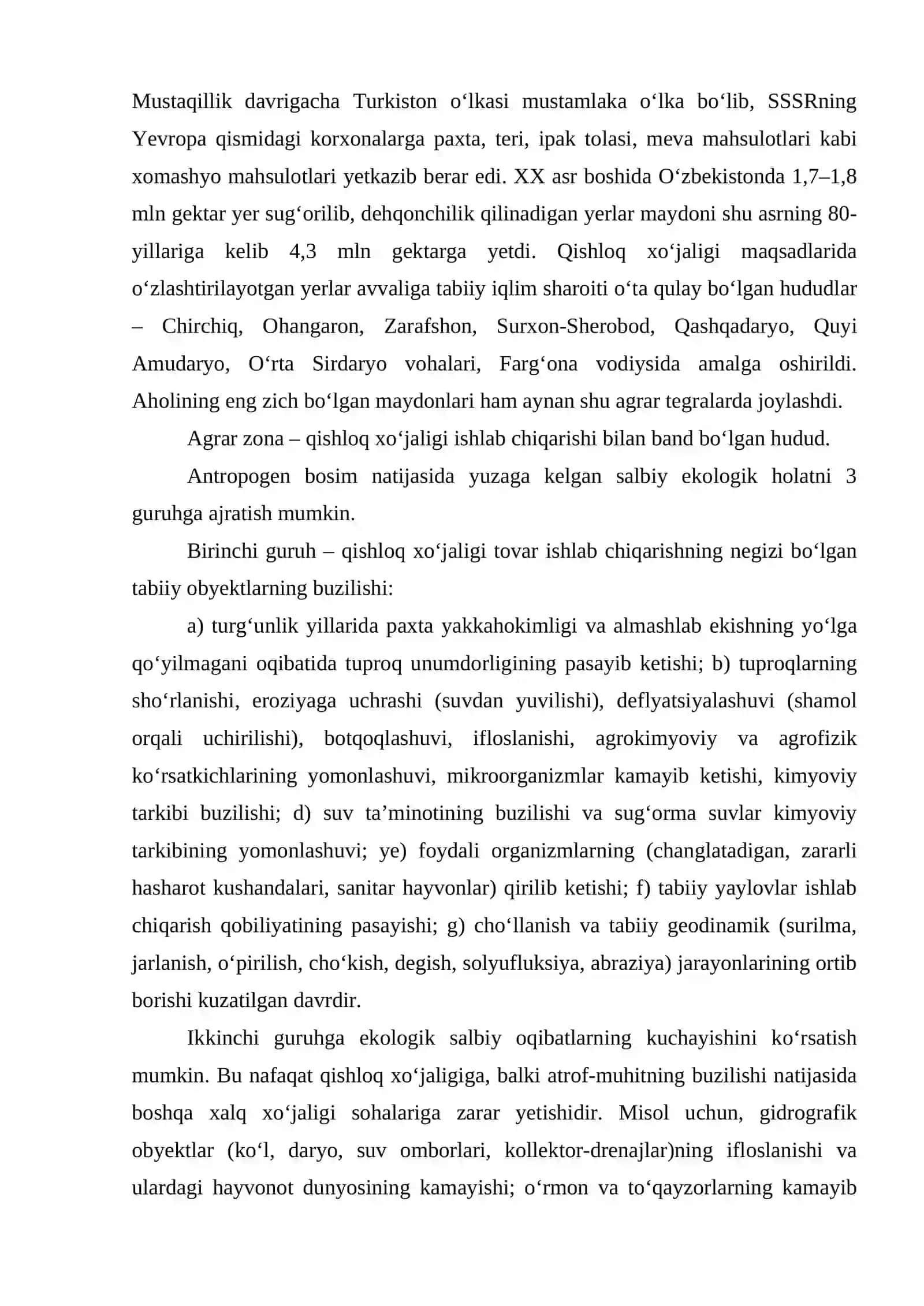 Agrar va sanoat zonalarida atrof-muhitni ekologik-huquqiy muhofazalash 2