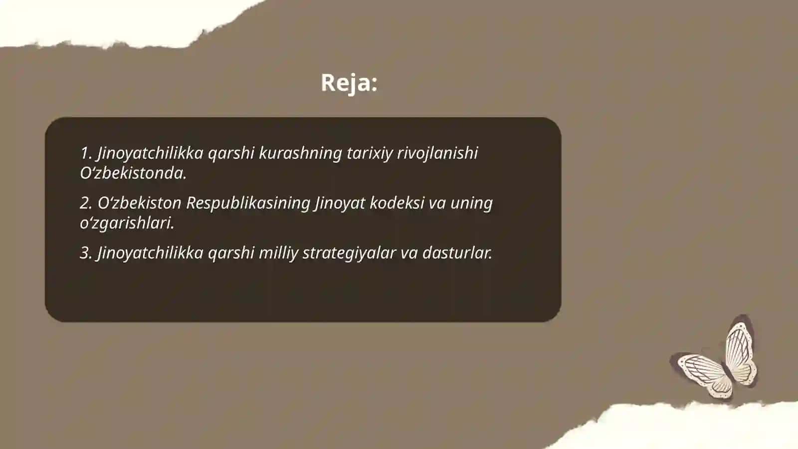 Jinoyatchilikka qarshi kurash siyosati 2
