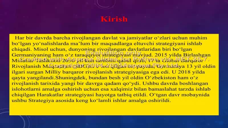Yangi O‘zbekiston – xalqchil davlat” g‘oyasini amalga oshirish yo‘lida 2