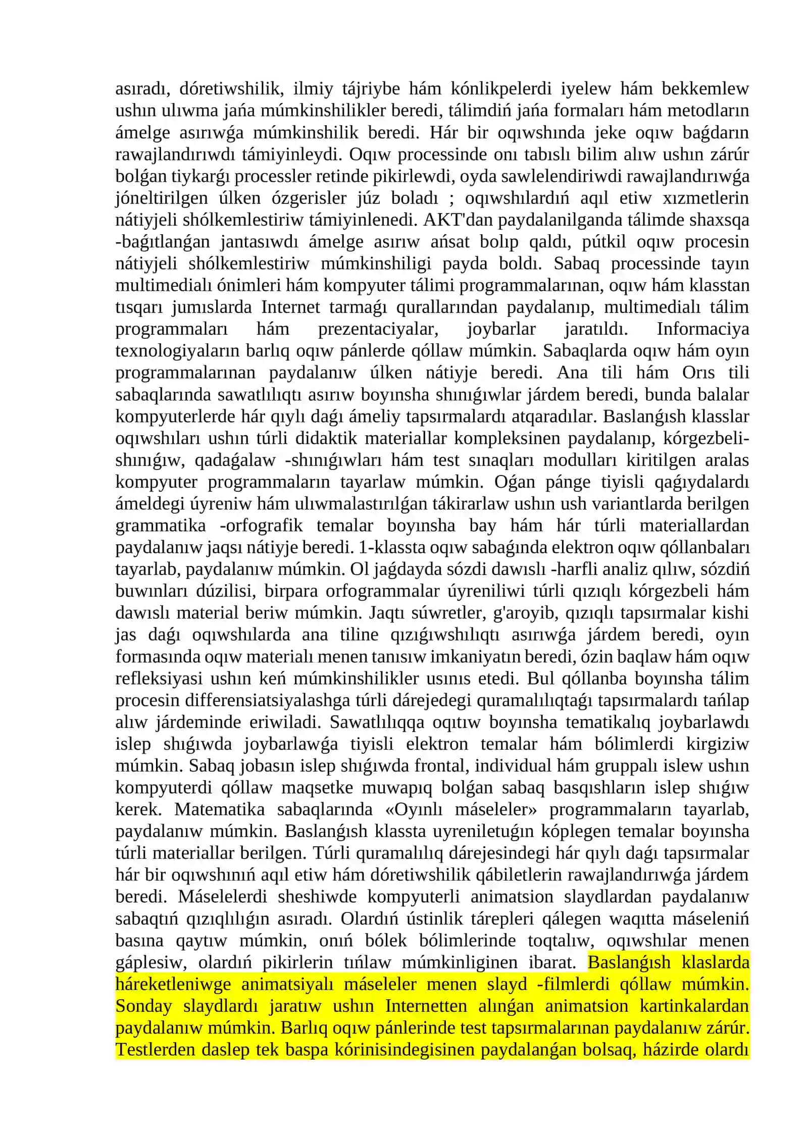 TEXNOLOGIYA DARSLARIDA AXBOROT TEXNOLOGIYALARIDAN FOYDALANISH 2