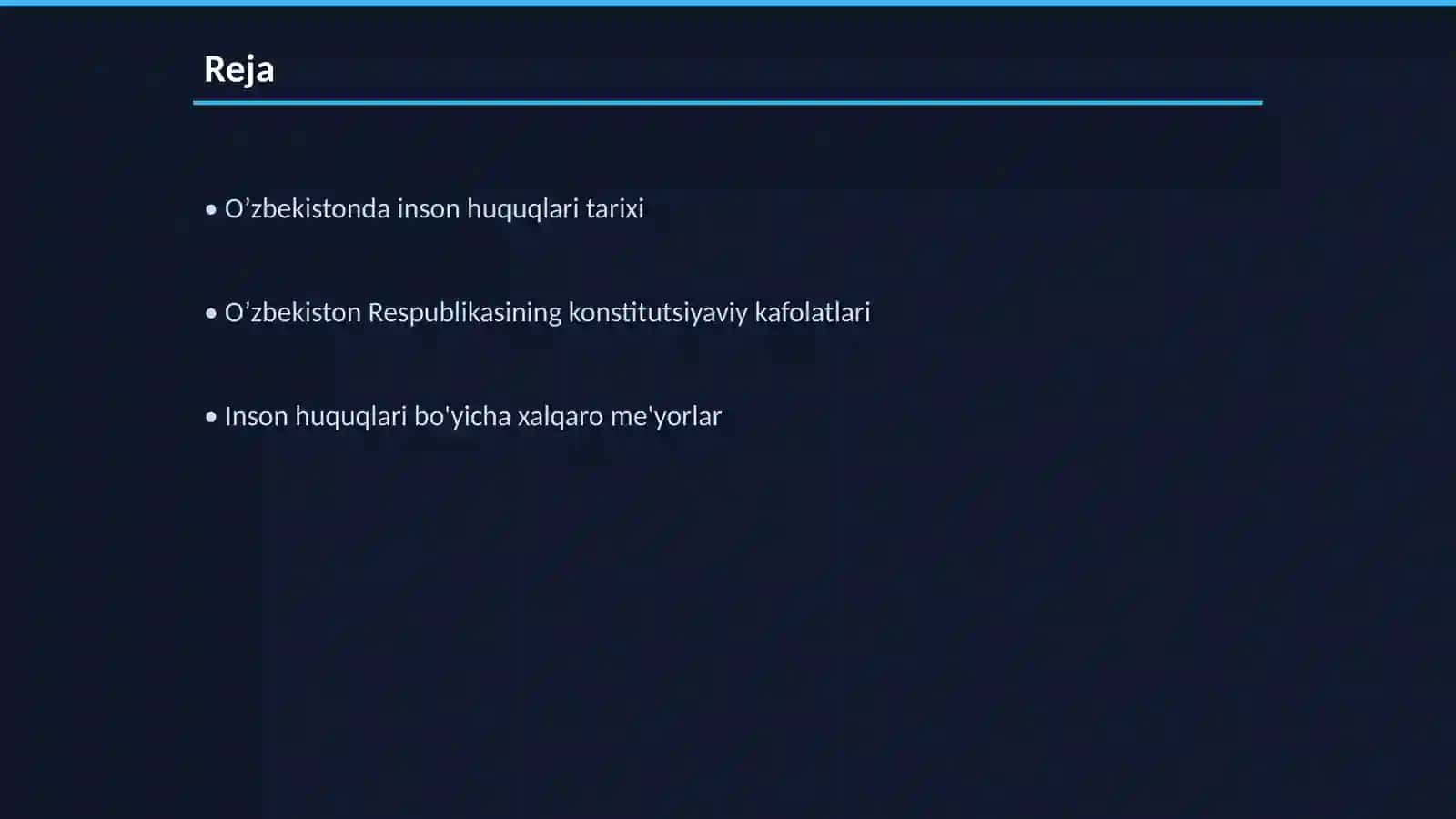 O’zbekistonda inson huquqlari va erkinlik kafolatini yaratish 2