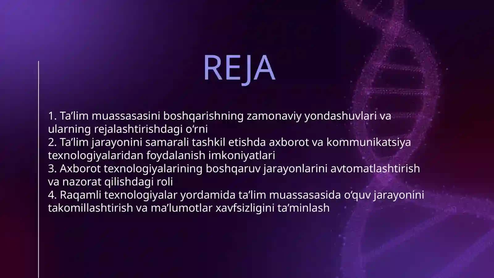 TA’LIM MUASSASASINI BOSHQARISHNI REJALASHTIRISH. TA’LIM MUASSASASINI BOSHQARISHDA AXBOROT VA KOMMUNIKATSIYA TEXNOLOGIYALARIDAN FOYDALANISH 2
