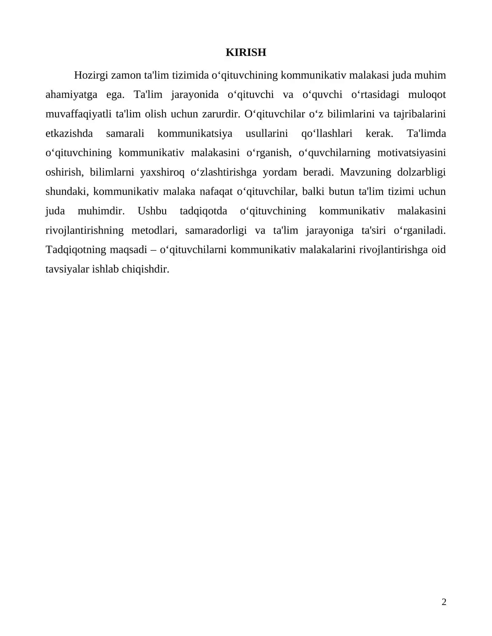 O‘qituvchining kommunikativ malakasi va uning ahamiyati 2